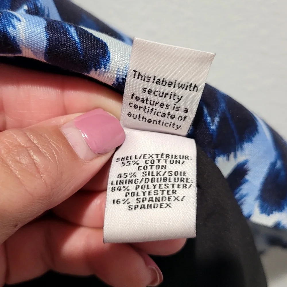 Diane Von Furstenberg Gamma Leopard Print Skirt Blue Silk Blend Mini Size 0 DVF